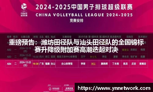 重磅预告：潍坊田径队与汕头田径队的全国锦标赛升降级附加赛高潮迭起对决